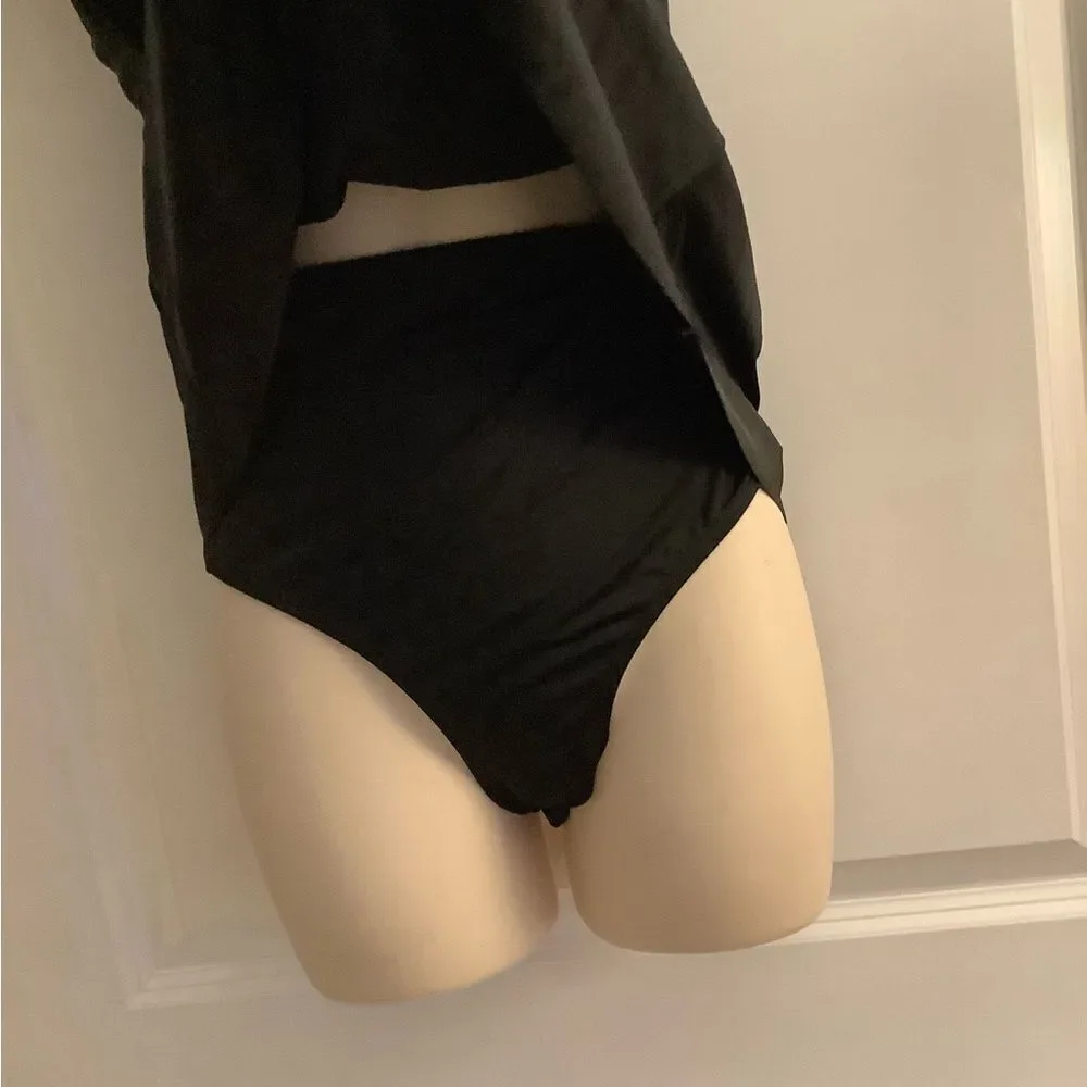 Kim Gravel Black Sweetheart Tankini Swimsuit Sz 10 New
